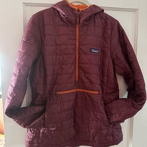 Patagonia Maroon and Orange Quilted Jacket